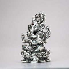 Divine Pure Silver Ganesh Idol