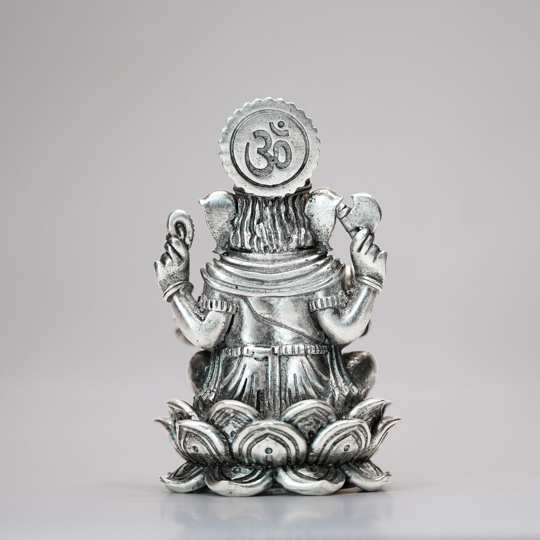 Divine Pure Silver Ganesh Idol