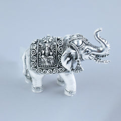 Divine Silver Elephant Idol