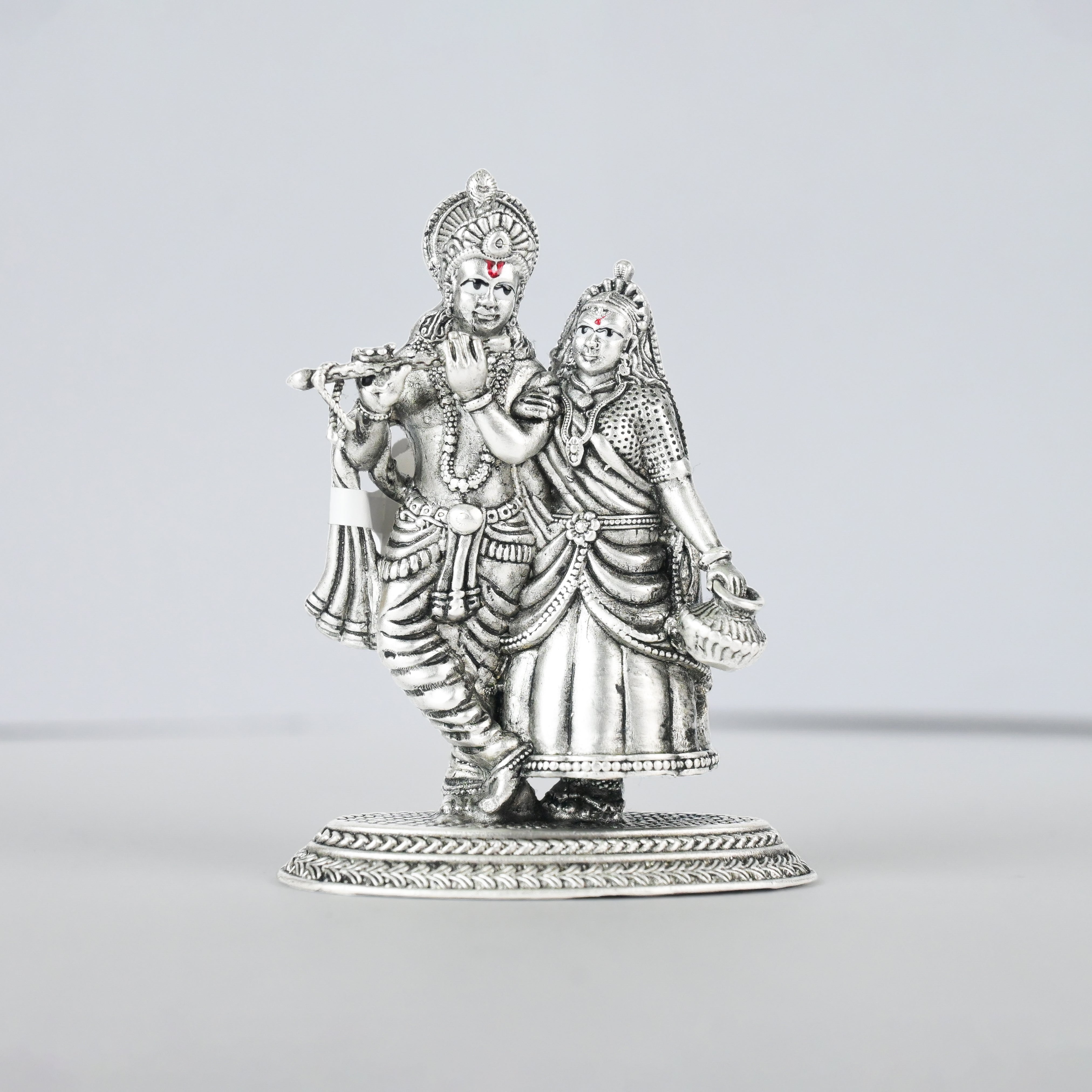 Silver Radha-Krishna Murti